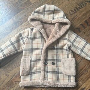 Plaid Hooded Kids Jacket